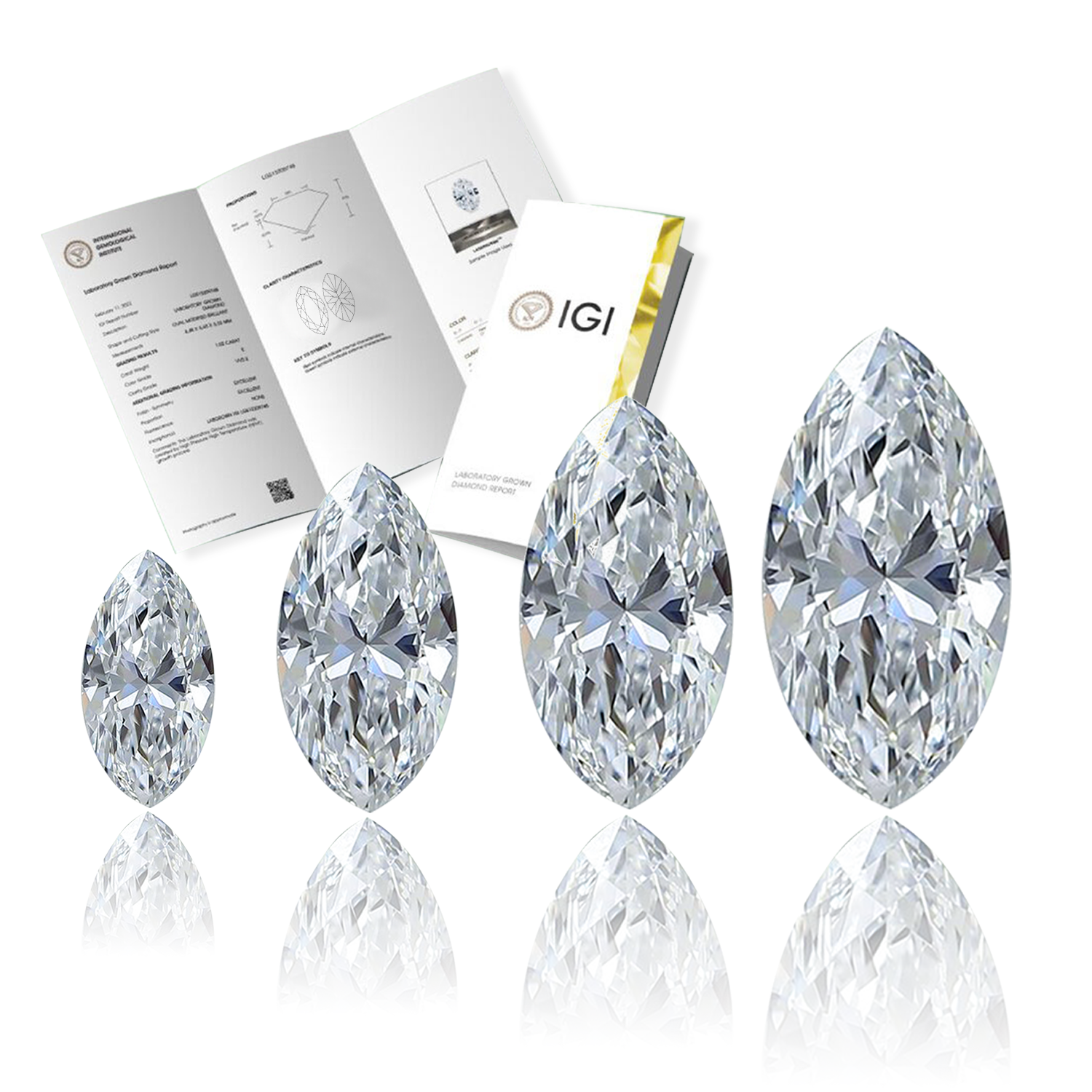 Lab-grown diamonds with IGI reports