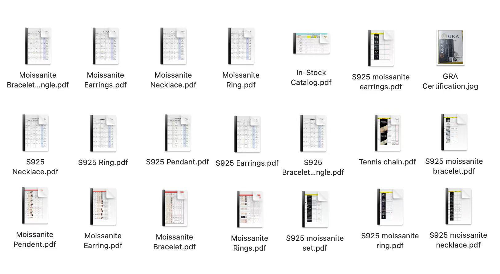 Jovelira moissanite and S925 jewelry product catalogs