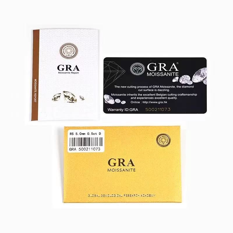 GRA certified moissanite jewelry set