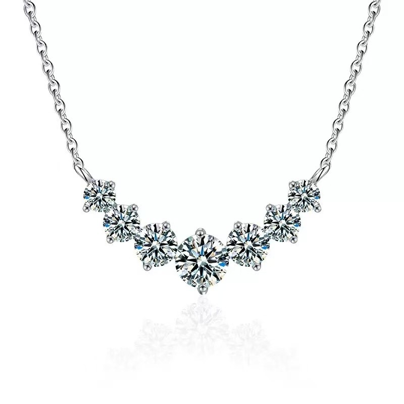 925 silver moissanite necklace