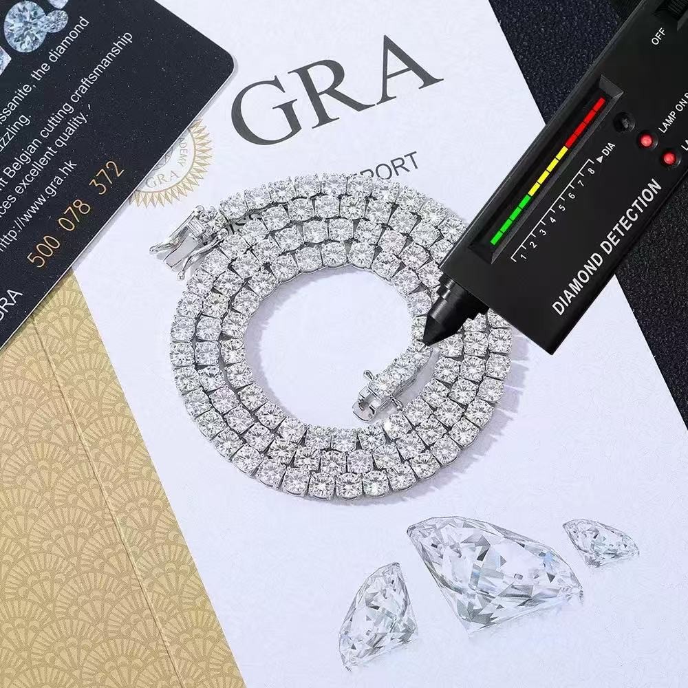 Moissanite tennis bracelet with GRA certificate