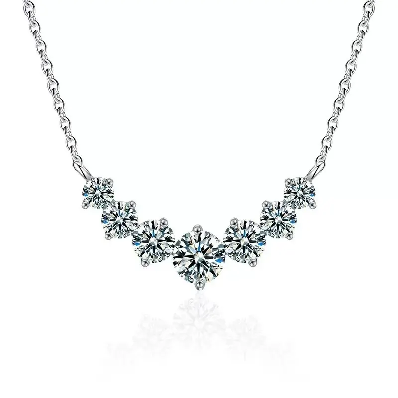 925 silver moissanite necklace