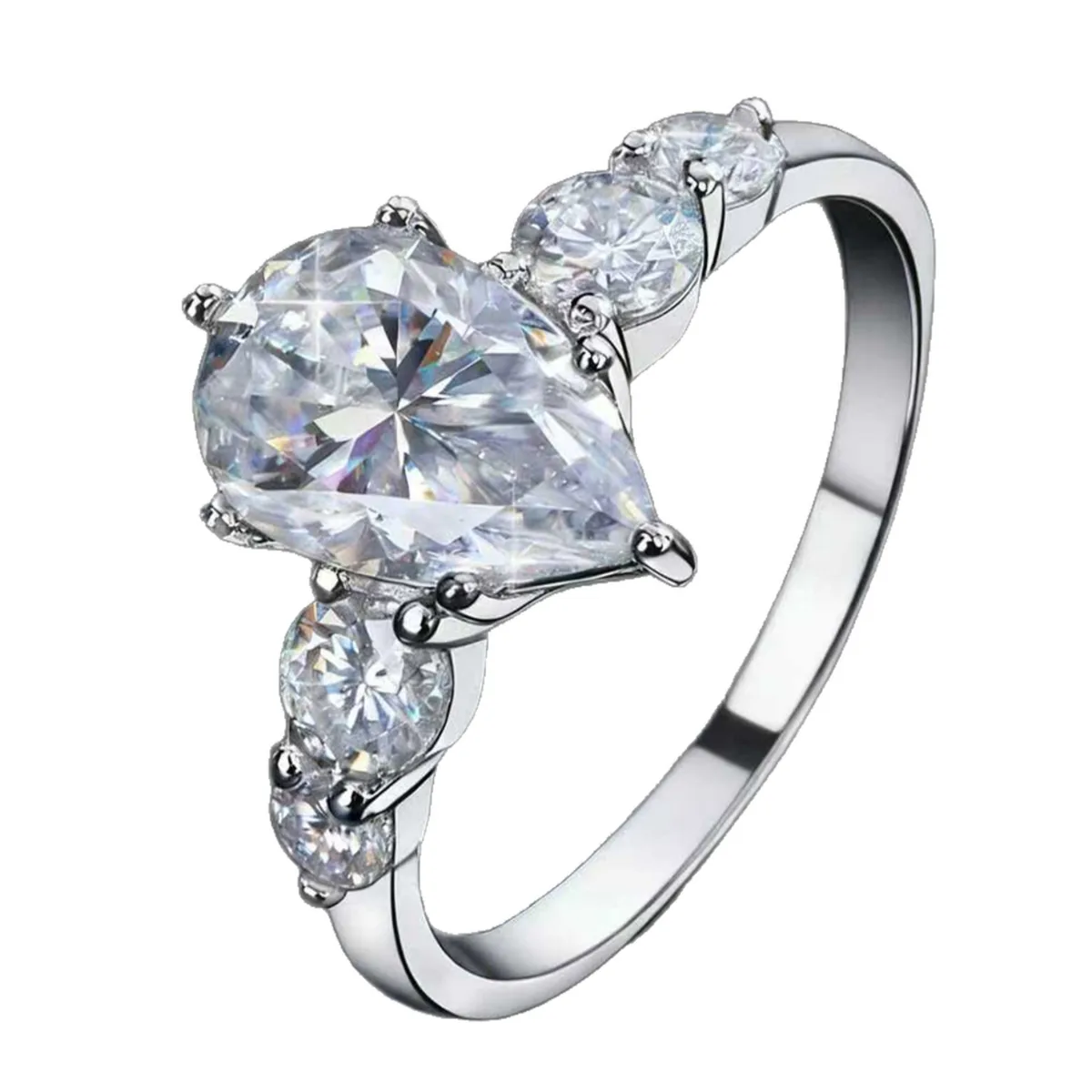 3CT Heart-Cut Moissanite Ring